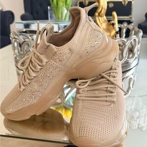Steve Madden Women's Beige Rhinestone Sneakers